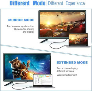 Tendencia tipo C a <span class=keywords><strong>DisplayPort</strong></span> 4K <span class=keywords><strong>Cable</strong></span> convertidor <span class=keywords><strong>de</strong></span> adaptador <span class=keywords><strong>de</strong></span> vídeo carcasa <span class=keywords><strong>de</strong></span> aluminio para Cables DP chaqueta <span class=keywords><strong>de</strong></span> PVC 8K para teléfono portátil - Product Image 4