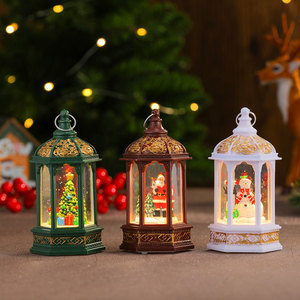 Christmas water-filled snowflake hexagonal <b>lantern</b>, light-up night light, Christmas gift, <b>small</b> ornament, Christmas decoration - Product Image 3