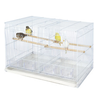 Cage à oiseaux, cage à perruches avec cloisons, cage à perroquets en fil métallique durable avec double salle de reproduction