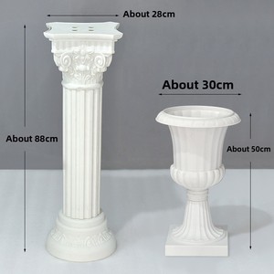 Bruiloftdecoratie hotelpodium welkomstgedeelte Romeinse zuilen bloemenballen zijden bloemen etalagedisplays Europese stijl - Product Image 5