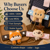 En gros, Connecteur détachable en peluche de dessin animé pour sangle de sac, avec anneau en D et support de breloque, pour sacs à main et accessoires de mode
