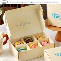 Boîte d'emballage pour biscuits macarons dacquoise Perfect Day avec couvercle