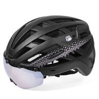 BATFOX Dual Sport MTB Casco de bicicleta para damas Speed Mountain Biking Cascos con sombra para montar en la calle