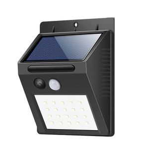 Lampe solaire à détecteur de mouvement 20 LED, montage mural extérieur, étanche, lampe de sécurité de jardin, couleur lumière du jour, IP65, corps en plastique - Product Image 4