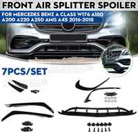 Pare-chocs inférieur avant brillant peint Side Splitter Spoiler Canard pour Mercedes pour Benz CLA Class W117 C117 CLA45 CLA200 CLA22