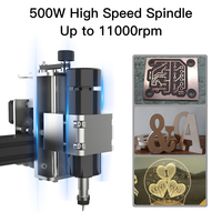 Router CNC de Escritorio de 3 Ejes, 500W, Eje de Aluminio, Control GRBL, Máquina de Corte y Grabado de Madera y Acrílico con Motor