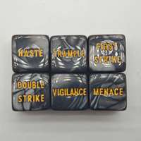 Оптовые акриловые кубики D6 16 мм с ключевыми словами для Magic: The Gathering, стиль Peral