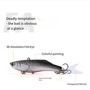 SNEDA Vente en gros Nouveaux leurres durs VIB en plastique avec queue scintillante, leurres <span class=keywords><strong>de</strong></span> pêche pour toutes les couches d'eau en stock - Product Image 5