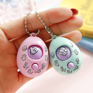 Vui Vẻ Ngón Tay Đoán Trò Chơi Rock Giấy Kéo Xoắn Trứng Keychain Ngón Tay Con Quay Đồ Chơi - Product Image 3