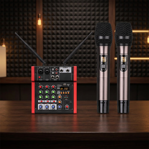 Consola mezcladora de audio mini DJ de 4 canales GJS con micrófono, MP3, Bluetooth para estudio en casa, transmisión en vivo. - Product Image 6