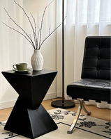 Nouvelle table d'appoint silencieuse de style Wabi-sabi, petite table d'angle simple pour salon, table d'appoint ancienne pour canapé, en oxyde de magnésium, idéale pour les gîtes.