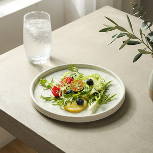 Cross-border Japanese-style Eco-Friendly Ceramic Plate Simple Presentation Commercial Western Food Pasta Pizza Plate Creative - Product Image 3