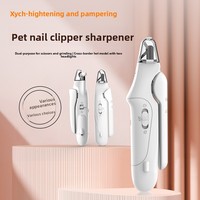 Tondeuse Électrique Intelligente Rechargeable 2-en-1 pour Animaux de Compagnie (Chiens et Chats) avec LED – Outil Efficace et Multifonctionnel pour le Nettoyage et la Coupe des Griffes