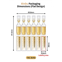 Boîte vide de luxe personnalisée en plastique pour ampoules de sérum peptidique, emballage cosmétique pour ampoules de cellules souches médicalisées et esthétiques