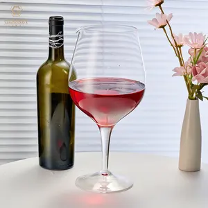 62.5 Oz büyük şarap bardağı Soda kireç camı Modern tarzı uzun kök bekarlığa veda için şarap bardağı es, doğum günleri ve kolej