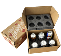 Boîte d'emballage en carton ondulé 5 plis pour bière, avec logo personnalisé, pour le transport de bouteilles, vente en gros