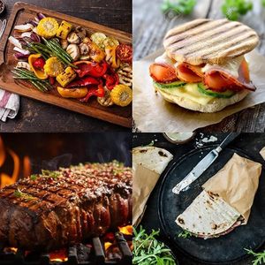 BEHOME 1800 Watt <b>Electric</b> Grill with Double Non-Stick Cast Iron Plate Adjustable Temperature Barbecue & <b>Electric</b> <b>Griddle</b> - Product Image 4