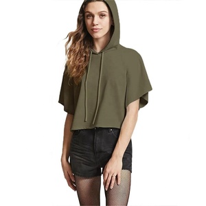 Sweat-shirt à capuche uni pour femme, 100% coton tricoté, décontracté, pour l'automne, avec poches avant, coupe classique - Product Image 6