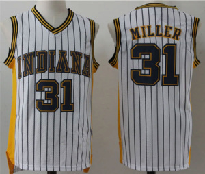 Reggie Miller Indiana Throwback Jerseys #31 Reginald <span class=keywords><strong>Wayne</strong></span> Miller Classics Hardwood Retro Stitched USA Basketball Jersey - Navy - Product Image 2