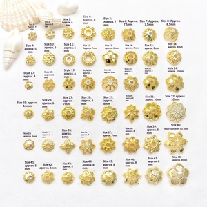 Accessoires de bracelet en forme de pétale de fleur plaqués or 18 carats/14 carats, perles de finition <span class=keywords><strong>pour</strong></span> bijoux - Product Image 2