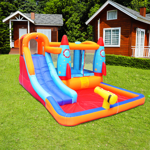 Fabricant de toboggan aquatique pour maison rebondissante Combo Jumping Rocket Ball Pool Gonflable Bouncy Castle Toboggan aquatique Prix avec toboggan - Product Image 5