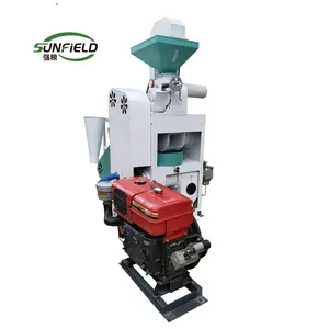 Sunfield 400-500 kg/h Mini moteur diesel automatique Moulin à riz combiné moderne
