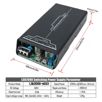 Alimentation à découpage AC-DC HLTNC LSU-2000 Série 2000W, entrée 180-264V, sortie 48V 40A 60V 33A, SMPS pour imprimante 3D CNC