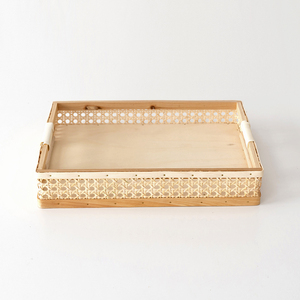 Bandeja de ratán Rectangular hecha a mano, mesa de centro de estilo rústico, el mejor precio, venta al por mayor - Product Image 5