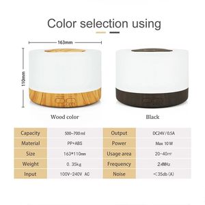 Chống rò rỉ nước hương liệu khuếch tán độ ẩm khuếch tán hương thơm làm mát không khí siêu âm Máy phun sương khuếch tán di động cho nhà - Product Image 5