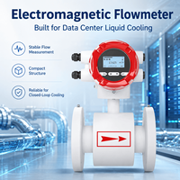 Débitmètre d'eau magnétique RS485 4-20mA, débitmètre électromagnétique de type split 4-20mA SS316L avec écran LCD et enregistrement des données