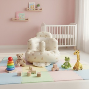 Modern <b>Inflatable</b> PVC Infant Baby Training Chair Small <b>Sofa</b> for Sitting up Bath Stool for Kids and Babies Made in China - Product Image 3