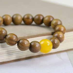 Green Sandalwood <b>Bracelet</b> 10mm Round Beads Unisex Jewelry Gift for Men Women Couples Autumn Winter Style - Product Image 2