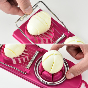 Egg Slicer Stainless Steel PP Dual Function Egg Cutter For Boiled Eggs And Decorative Slicing - Product Image 3