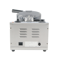 Machine à gaufres belges miniatures Goodloog en acier inoxydable antiadhésif, 4 empreintes rondes, arrêt automatique, multi-tension, pour la vente ambulante