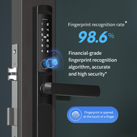 Serrure intelligente extérieure moderne et étanche pour portes vitrées Serrure numérique coulissante pour porte de maison intelligente