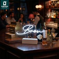 Letrero Luminoso Flexible para Mesa, Letrero con Logotipo para Discoteca, Luz Iluminada para Exhibición en Bares