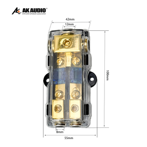 Porte-fusible ANL en ligne 4 canaux classe AB 12-36V AK-F03 100A pour amplificateur audio de voiture avec voyant LED - Product Image 6