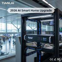 Prosesor Audio PA Digital Tianlai 2026 AI Smart Home Upgrade Rak Mount Dengan Pengatur Gain, Tombol Nav, dan Layar untuk Studio Grosir