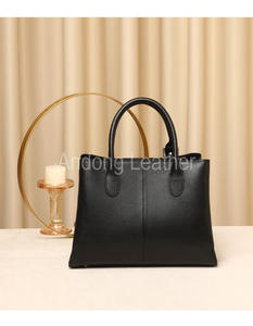 Bolso de Mano para Mujer, Bolsos Cruzados de Hombro, Bolsos de Cuero Vacuno Genuino, Bolsos de Mano con Asa Superior para Damas - Product Image 1