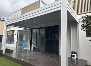Pergola Moderna in Alluminio con Tetto Retrattile Motorizzato <span class=keywords><strong>per</strong></span> Giardino Esterno, Patio e <span class=keywords><strong>Copertura</strong></span> <span class=keywords><strong>per</strong></span> Carport - Product Image 3