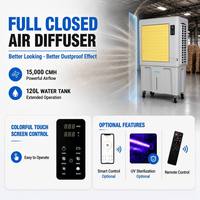 Refroidisseur d'air évaporatif portable 15000m3/h, refroidisseur de marais, moteur BLDC, pour ferme, élevage, serre, sans compresseur, CE
