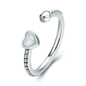 Anello Minimalista a Cuore Aperto per Donne, Gioielli di Moda Regolabili, Vendita all'Ingrosso - Product Image 1