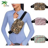3d Full Design Hawaii Life Puakenikeni Leopard Print Vintage Waist Belt Zipper Bags Fanny Pack Men Ladies Crossbody Chest Bag