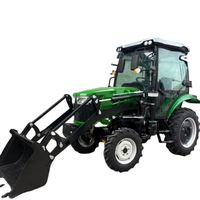 Vente directe d'usine, tracteur agricole multifonctionnel de 80 chevaux, 4 roues motrices, avec chargeur frontal, norme Euro V, cabine climatisée