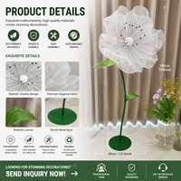 Rose artificielle géante de 160 cm, fleur de sol en soie, haute qualité, faite à la main, décoration florale moderne, support personnalisé OEM ODM pour mariage et événements