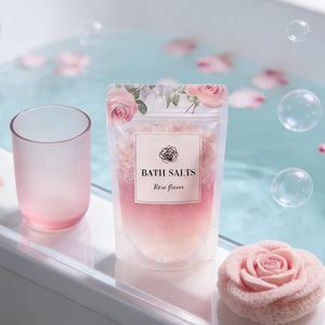 Bolsa Doypack Personalizada con Logo Impreso para Sal Rosa, Bolsa Resellable para Exfoliante Corporal de Sal Rosa, Bolsa para Jabón en Barra con Cierre Ziplock - Product Image 1