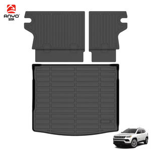 Alfombrilla Trasera Personalizada para Todo Clima con Diseño 3D para Jeep <span class=keywords><strong>Compass</strong></span> 2017-2026, Protector de Asiento Trasero y Maletero - Product Image 2