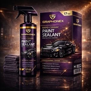 GRAPHONEX สเปรย์เคลือบเซรามิกแบบเร็ว สำหรับดูแลรักษารถยนต์ สูตรปกป้อง 10 ปี ปริมาณ 500 มล. ทนทานต่อค่า pH ระหว่าง 2-12 ใช้ได้กับรถใหม่และรถเก่า - Product Image 2