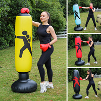 2025 usine Offre Spéciale équipement de Fitness 160Cm Pvc lourd debout gonflable enfants sac de boxe pour entraîneur de boxe