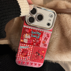 Nuova Cover Morbida 3D con Colla a Goccia a Forma di Cavallo <span class=keywords><strong>Rosso</strong></span> Portafortuna per Capodanno, Adatta per <span class=keywords><strong>iPhone</strong></span> 17/16/15/14/13 - Collage Cavallo <span class=keywords><strong>Rosso</strong></span> - Product Image 5